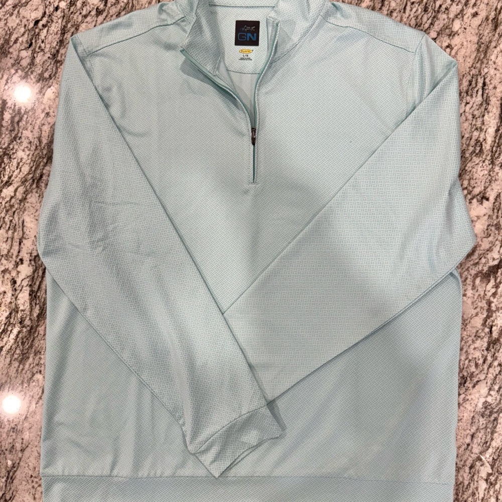 Greg Norman Collection Men's Aqua Quarter-Zip Jacket